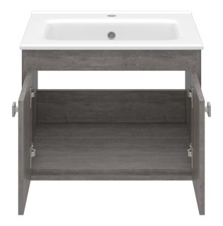 Подвесная тумба под раковину Misty Пайн 60см дуб Уайт-Ривер серо-коричневый